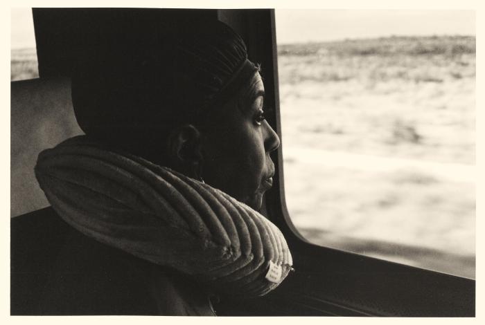 Woman Looking Out from Train, West Texas